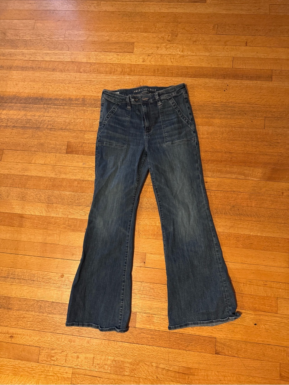 American Eagle Outfitters Women's Dark Wash Flared Jeans